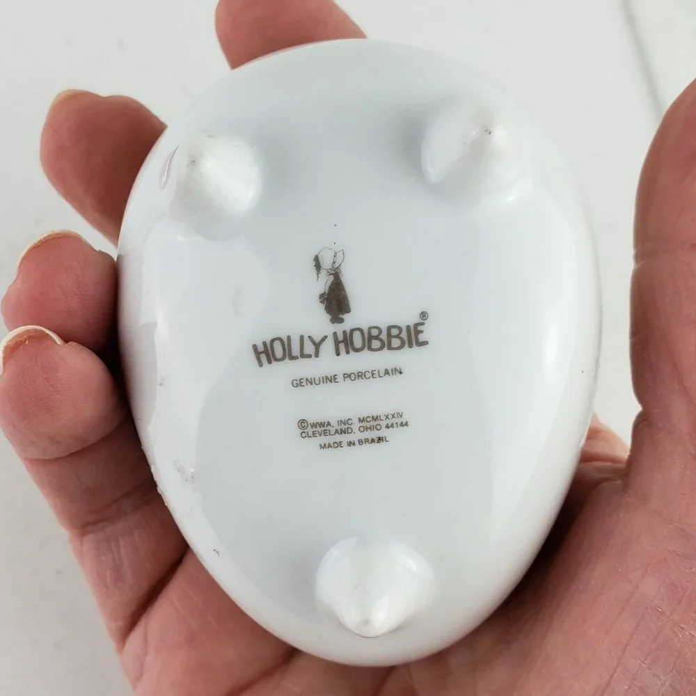 Holly Hobbie Porcelain Egg Trinket Box